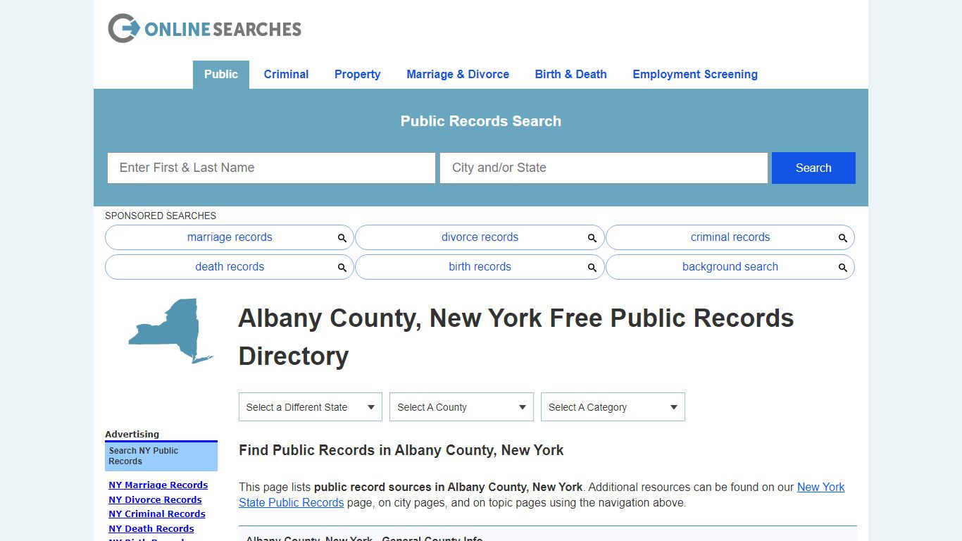 Albany County, New York Public Records Directory